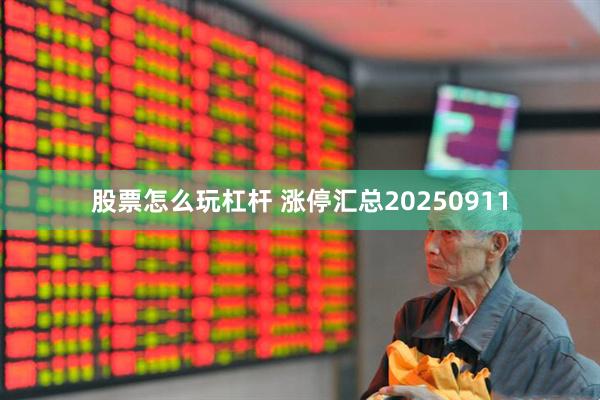 股票怎么玩杠杆 涨停汇总20250911