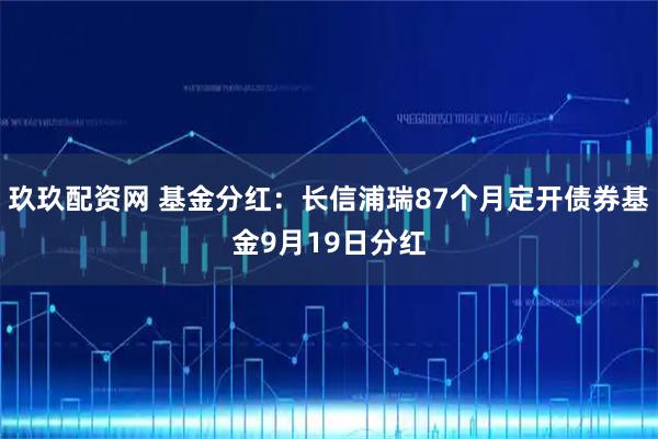 玖玖配资网 基金分红：长信浦瑞87个月定开债券基金9月19日分红
