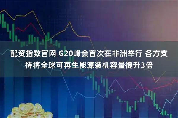 配资指数官网 G20峰会首次在非洲举行 各方支持将全球可再生能源装机容量提升3倍