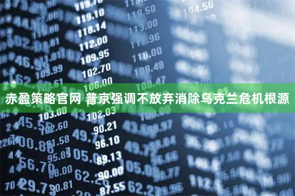 赤盈策略官网 普京强调不放弃消除乌克兰危机根源